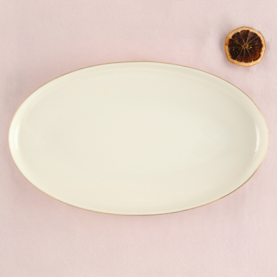 Aryıldız Hazel Gold Kayık Tabak 30 cm - 4