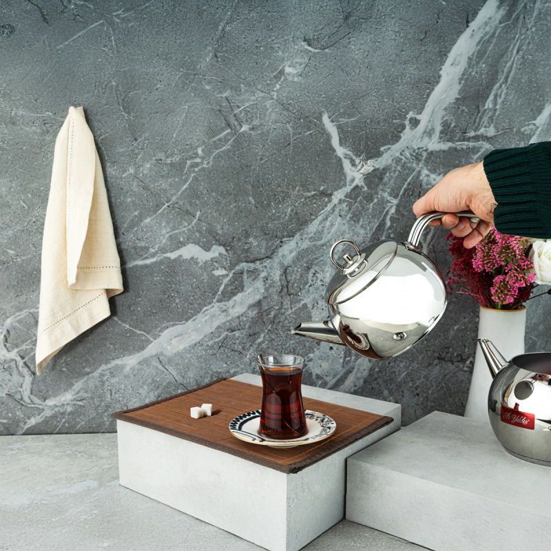 Aryıldız İris Çelik Saplı Büyük Çaydanlık Takım - 2