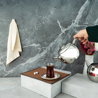 Aryıldız İris Çelik Saplı Büyük Çaydanlık Takım - 2