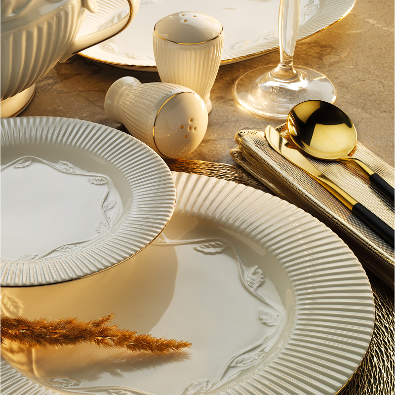 Aryıldız Karen Gold 60 Parça 12 Kişilik Yemek Takımı - 1
