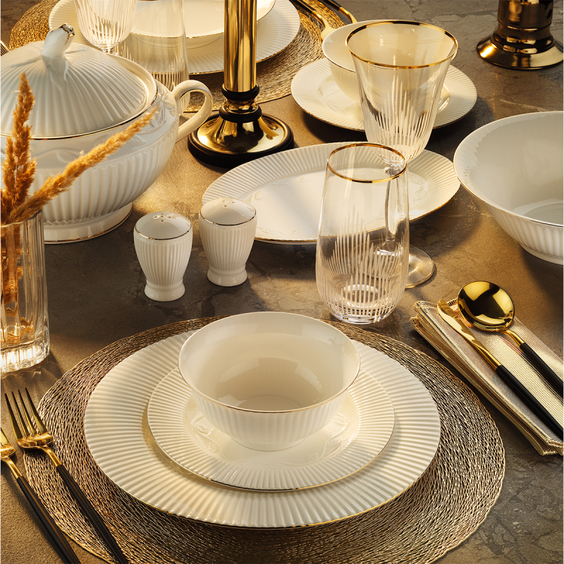 Aryıldız Karen Gold 60 Parça 12 Kişilik Yemek Takımı - 2