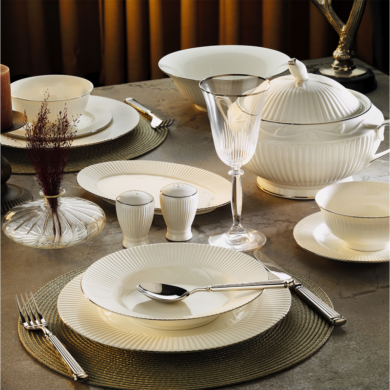 Aryıldız Karen Platin 60 Parça 12 Kişilik Yemek Takımı - 2