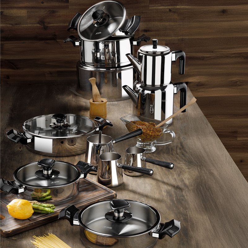 Aryıldız King 20 Parça Ideal Set Cam Kapak Siyah - 1