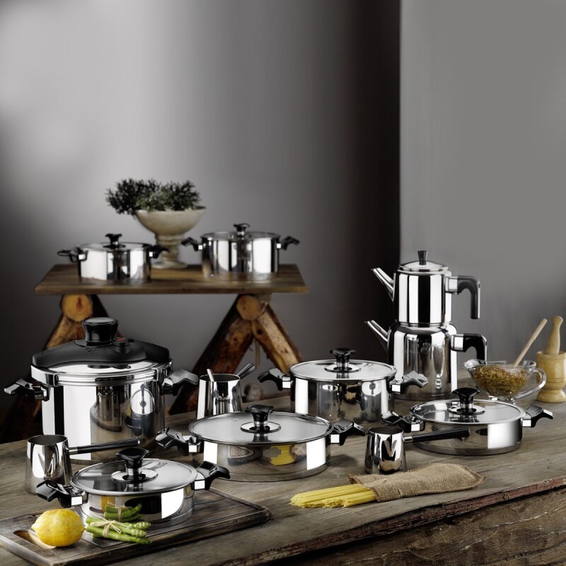 Aryıldız King Siyah Cam İdeal Set - 1