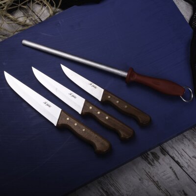 Aryıldız Kurban Bıçak Seti 3 Parça + Masat - ARYILDIZ