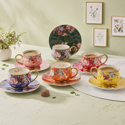 Aryıldız Lady 6 Kişilik 12 Parça Kahve Fincan Takımı - 2