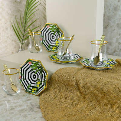 Aryıldız Lemon 8 Parça 4 Kişilik Çay Seti 165 ml - ARYILDIZ