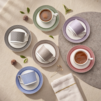 Aryıldız Lily 6 Kişilik 12 Parça Kahve Fincan Takımı - 2