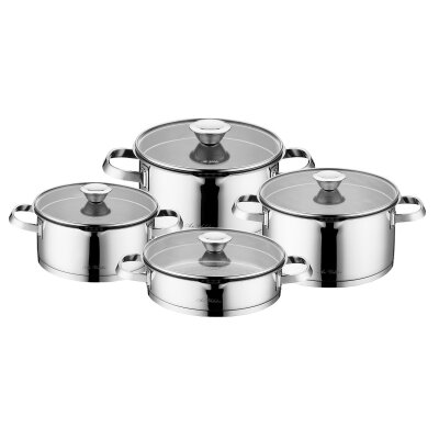 Aryıldız Lilyum Prestige Plus 8 Parça Çelik Kapak Tencere Seti - ARYILDIZ