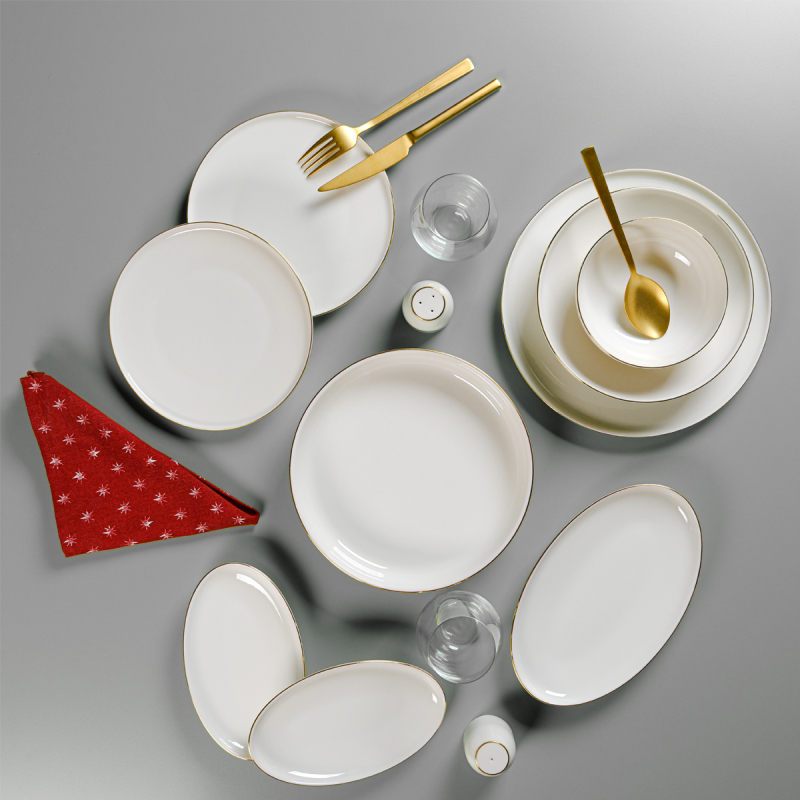 Aryıldız Lima Gold 30 Parça 6 Kişilik Yemek Takımı - 1