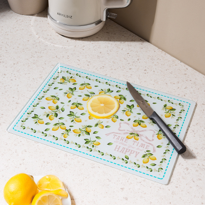Aryıldız Limone Cam Kesme Tahtası 25x35 cm - ARYILDIZ