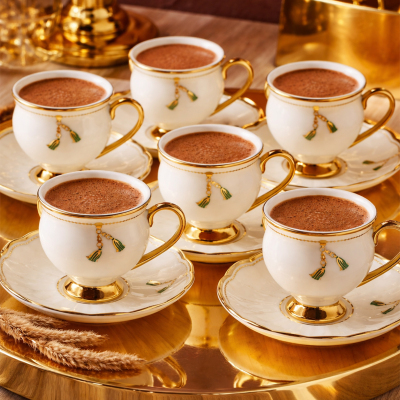 Aryıldız Liona 12 Parça 6 Kişilik Türk Kahve Fincan Takımı - ARYILDIZ