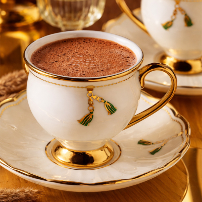 Aryıldız Liona 12 Parça 6 Kişilik Türk Kahve Fincan Takımı - 7