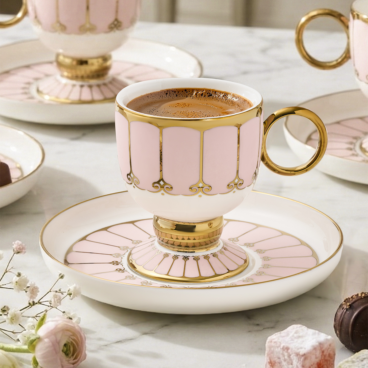 Lamedore Doux 6'lı Kahve Fincan Takımı | Gallery Crystal