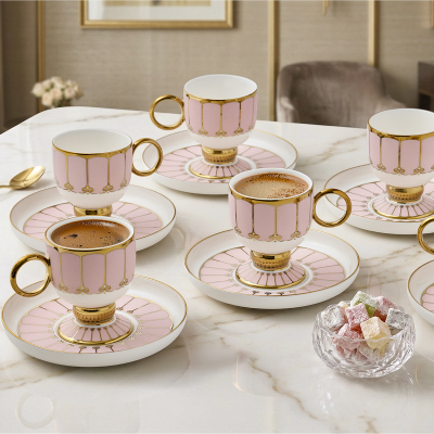 Aryıldız Livia 6 Kişilik 12 Parça Kahve Fincan Takımı 90 ml - 3