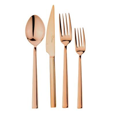 Aryıldız Loft 24 Parça Çatal Kaşık Bıçak Takımı Parlak Bronz Pvd - ARYILDIZ