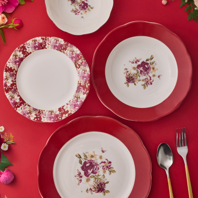 Aryıldız Lowell Red 24 Parça 6 Kişilik Yemek Takımı - ARYILDIZ