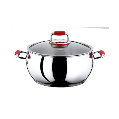 Aryıldız Milano Kırmızı Cam Tencere 22 cm - ARYILDIZ