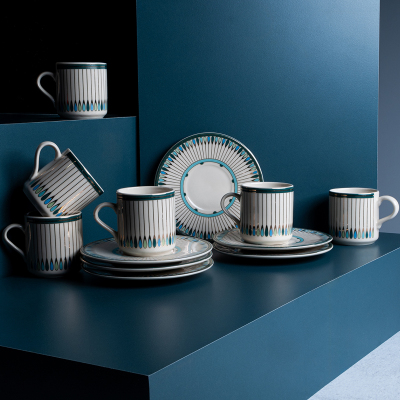 Aryıldız Mr Chance 12 Parça 6 Kişilik Türk Kahve Fincan Takımı 90 ml - ARYILDIZ