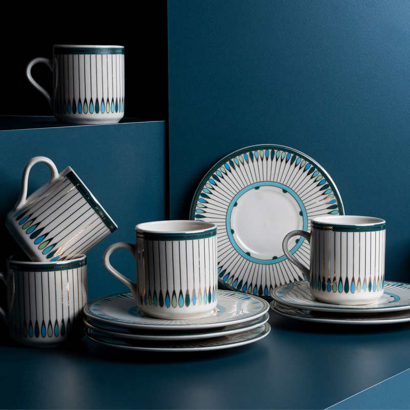 Aryıldız Mr Chance 12 Parça 6 Kişilik Türk Kahve Fincan Takımı 90 ml - 2