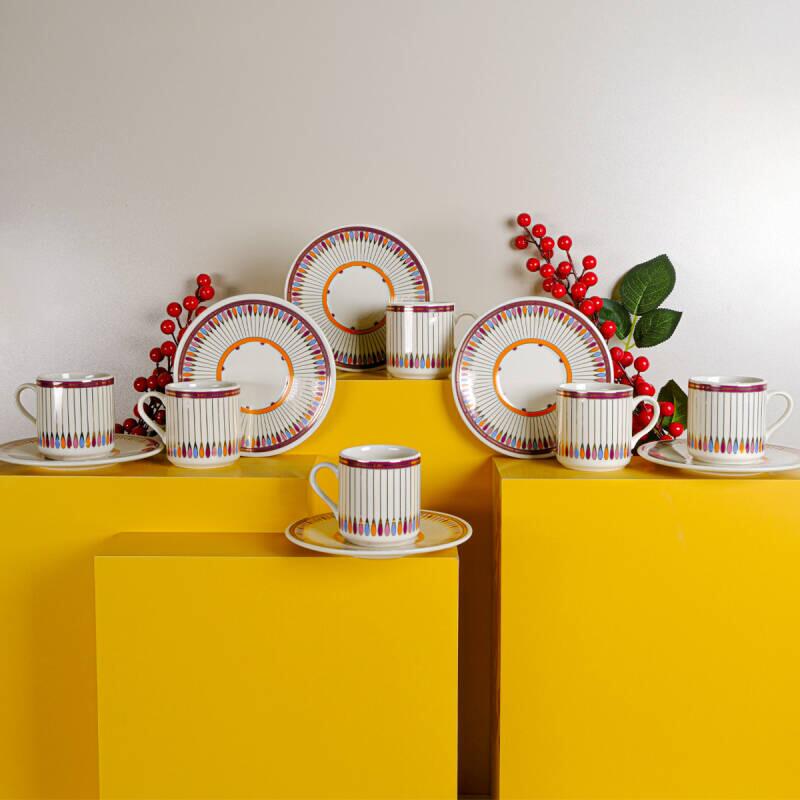 Aryıldız Mrs Chance 6 Kişilik Türk Kahve Fincan Takımı - 1