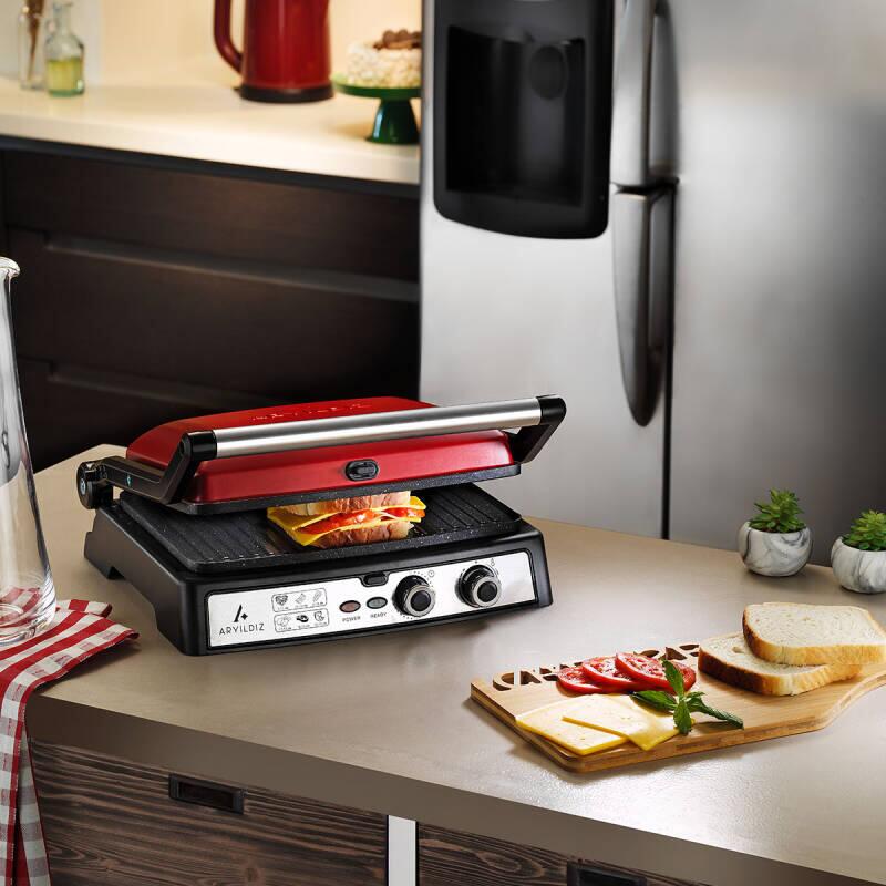 Aryıldız Multi Grill Tost Makinesi Kırmızı - 1