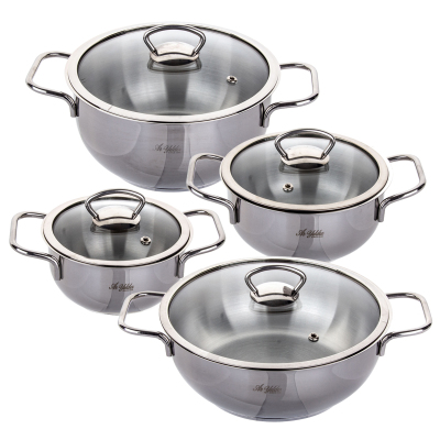 Aryıldız Nova 8 Parça Çelik Tencere Set - ARYILDIZ