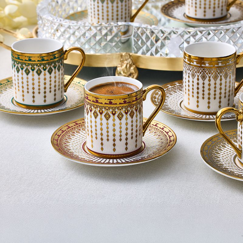 Aryıldız Parisa 12 Parça 6 Kişilik Türk Kahve Fincanı - 2