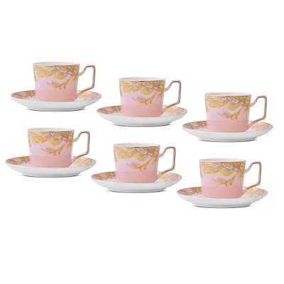 Aryıldız Peony Pembe 6 Kişilik 12 Parça Kahve Fincan Takımı - 6