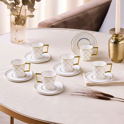 Aryıldız Perla 12 Parça 6 Kişilik Kahve Fincan Takımı 90 ml - 1