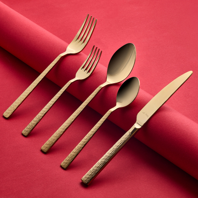 Aryıldız Piero Gold Yarı Mat 60 Parça 12 Kişilik Çatal Kaşık Bıçak Takımı - ARYILDIZ