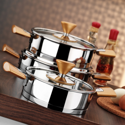 Aryıldız Piramit Gold 6 Parça Sahan Seti - ARYILDIZ