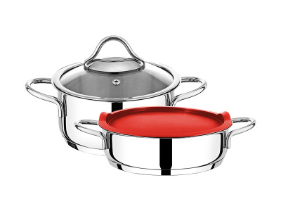 Aryıldız Pişir-Sakla 4 Parça Tencere Ve Sahan Set 16 Cm - ARYILDIZ