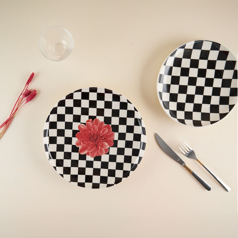 Aryıldız Plaid Rose 7 Parça Pasta Seti - 1