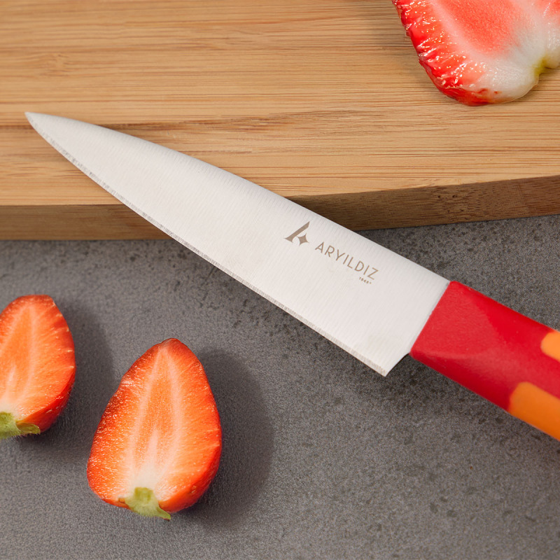 Aryıldız Plurex Çok Amaçlı Bıçak 8 cm Kırmızı - 2