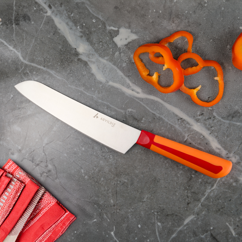 Aryıldız Plurex Santoku Bıçağı 21 cm Kırmızı - 1