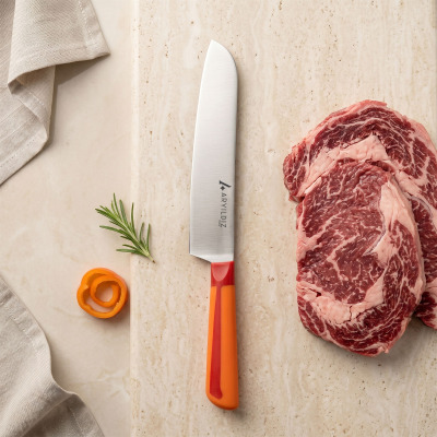 Aryıldız Plurex Santoku Bıçağı 21 cm Kırmızı - ARYILDIZ