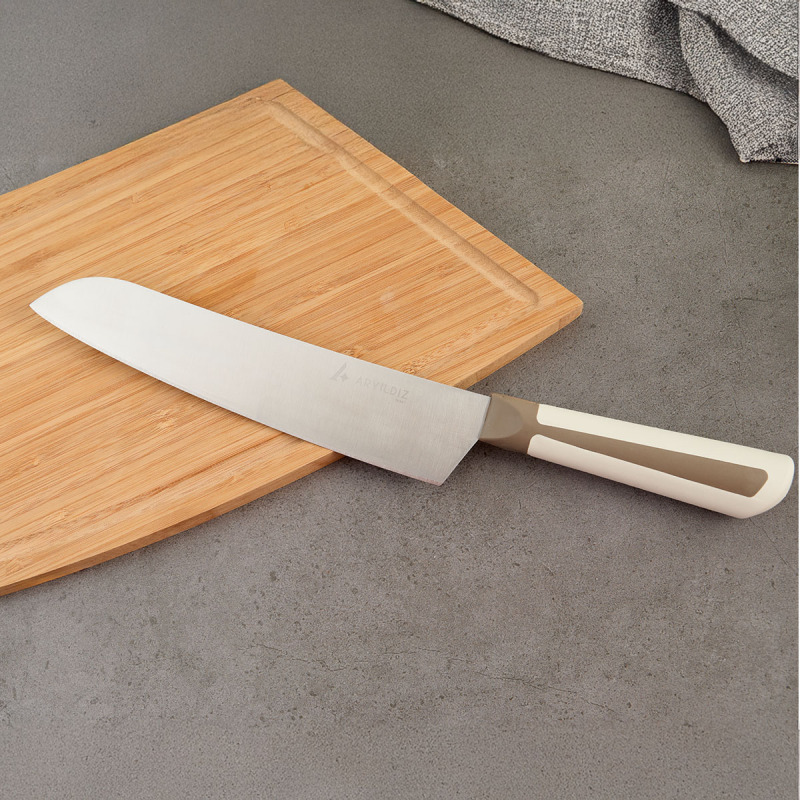 Aryıldız Plurex Santoku Bıçağı 21 cm Koyu Bej - 3