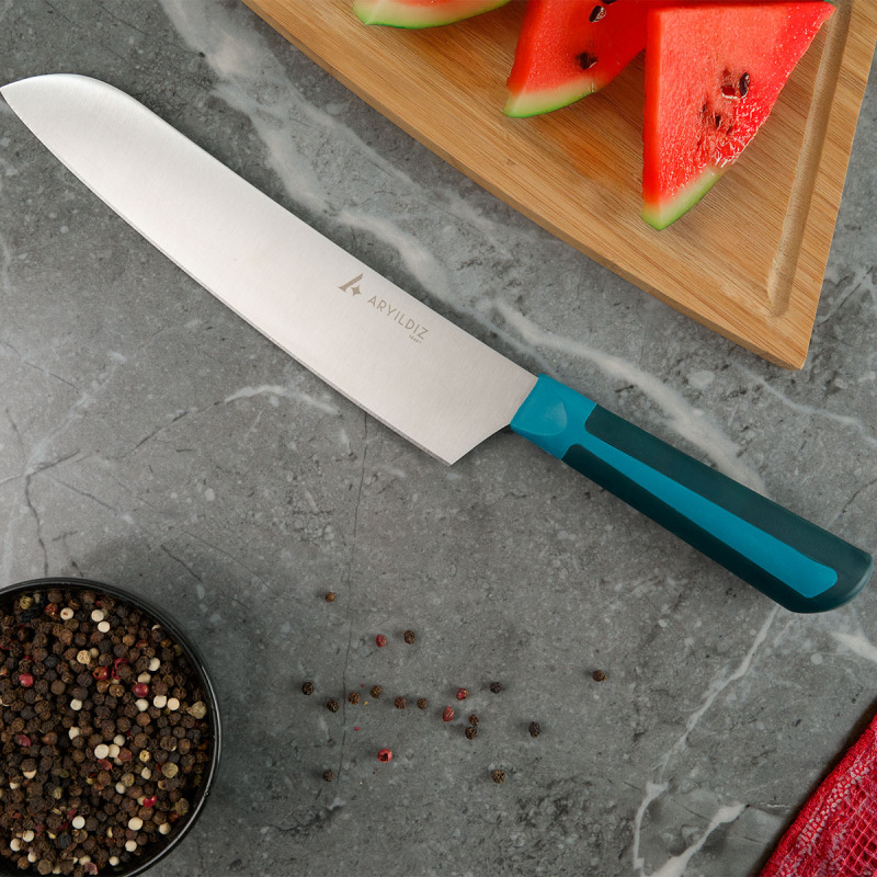 Aryıldız Plurex Santoku Bıçağı 21 cm Mavi - 1