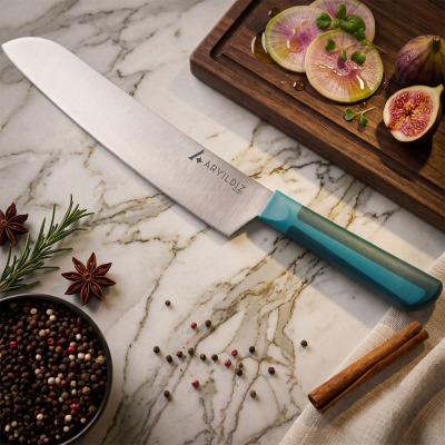Aryıldız Plurex Santoku Bıçağı 21 cm Mavi - ARYILDIZ
