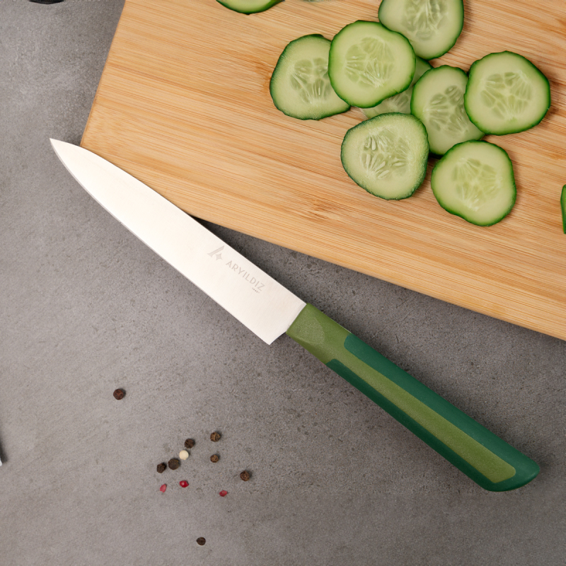 Aryıldız Plurex Soyma Ve Doğrama Bıçağı 10 cm Yeşil - 1