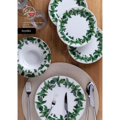 Aryıldız Porselen Leaf 24 Parça 6 Kişilik Yemek Takımı - ARYILDIZ