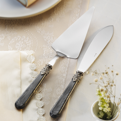 Aryıldız Positano 2 Parça Kek Servis Seti Gri - 1