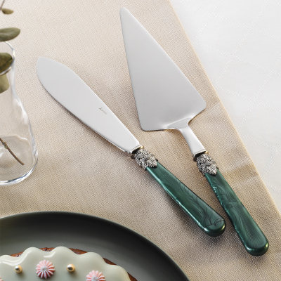 Aryıldız Positano 2 Parça Kek Servis Seti Yeşil - 1