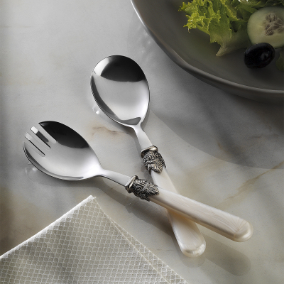 Aryıldız Positano 2 Parça Salata Servis Seti Krem - 1