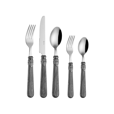 Aryıldız Positano 6 Kişilik 30 Parça Çatal Kaşık Bıçak Takımı Gri - 6