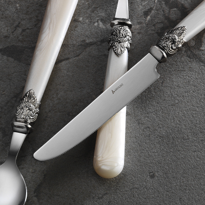 Aryıldız Positano 6 Kişilik 30 Parça Çatal Kaşık Bıçak Takımı Krem - 2