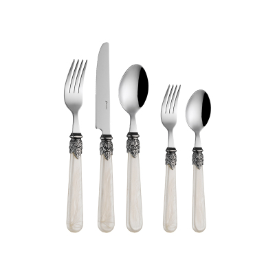 Aryıldız Positano 6 Kişilik 30 Parça Çatal Kaşık Bıçak Takımı Krem - 6