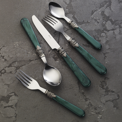 Aryıldız Positano 6 Kişilik 30 Parça Çatal Kaşık Bıçak Takımı Yeşil - 1