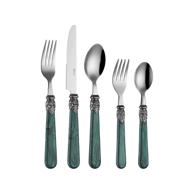 Aryıldız Positano 6 Kişilik 30 Parça Çatal Kaşık Bıçak Takımı Yeşil - 6